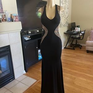 Maxi gold glitter dress